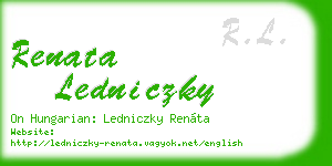renata ledniczky business card